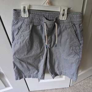 Striped Gray Drawstring Shorts